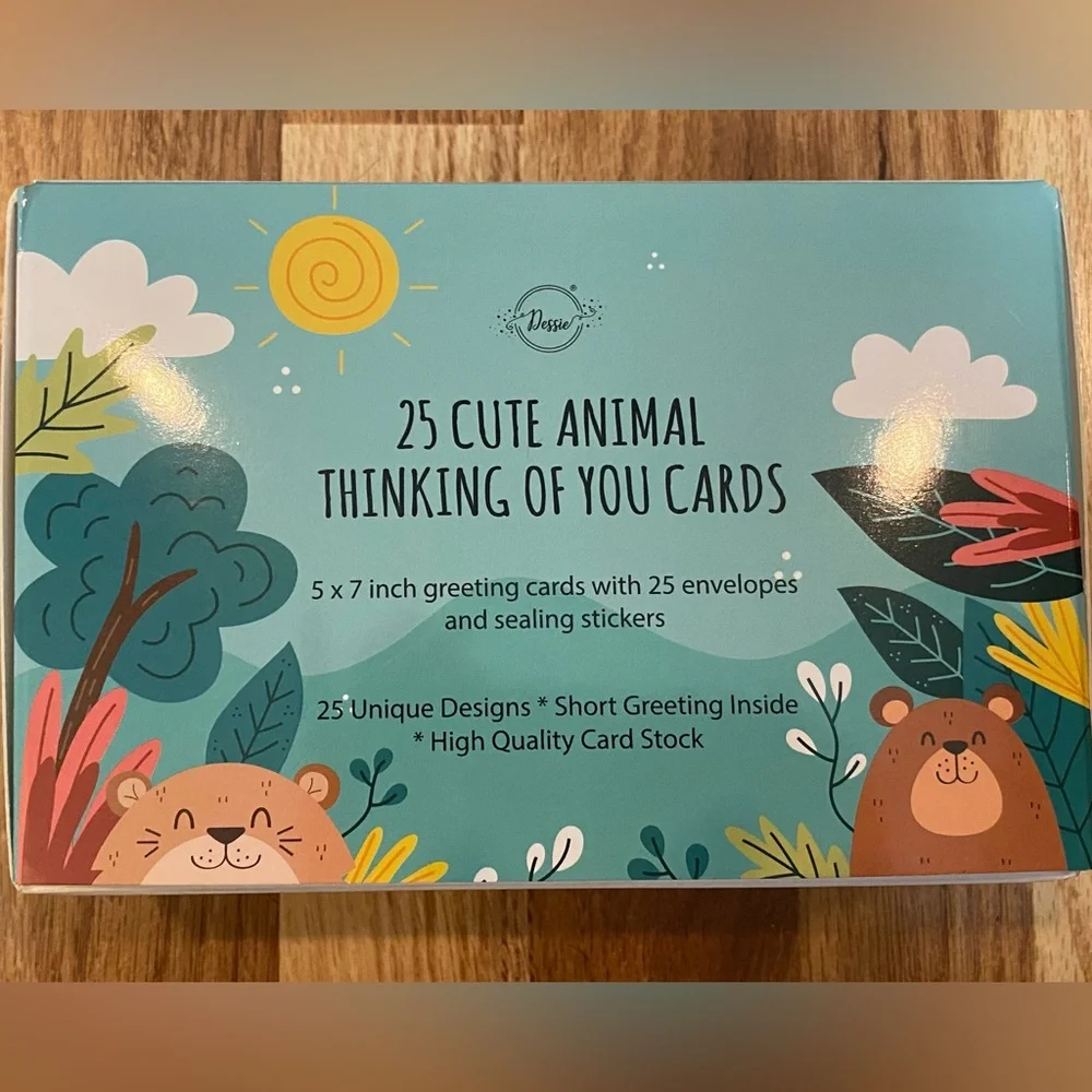 Cute Animal Thinking of You Cards 23 Cards And Envelopes
